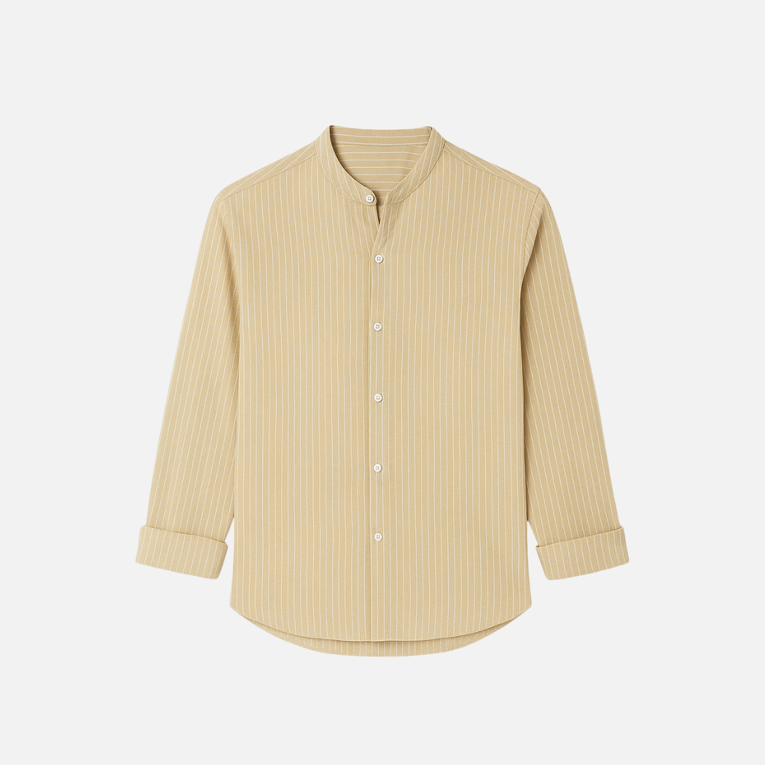 Bellanoa | Men’s Lightweight Striped Linen Blend Casual Shirt