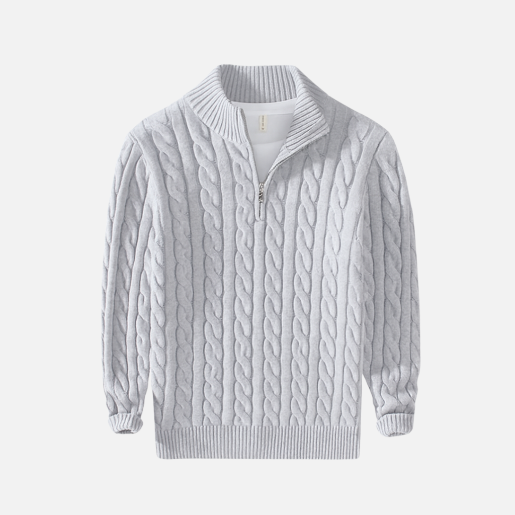 Bellanoa | Men’s Cable Knit Half-Zip Sweater