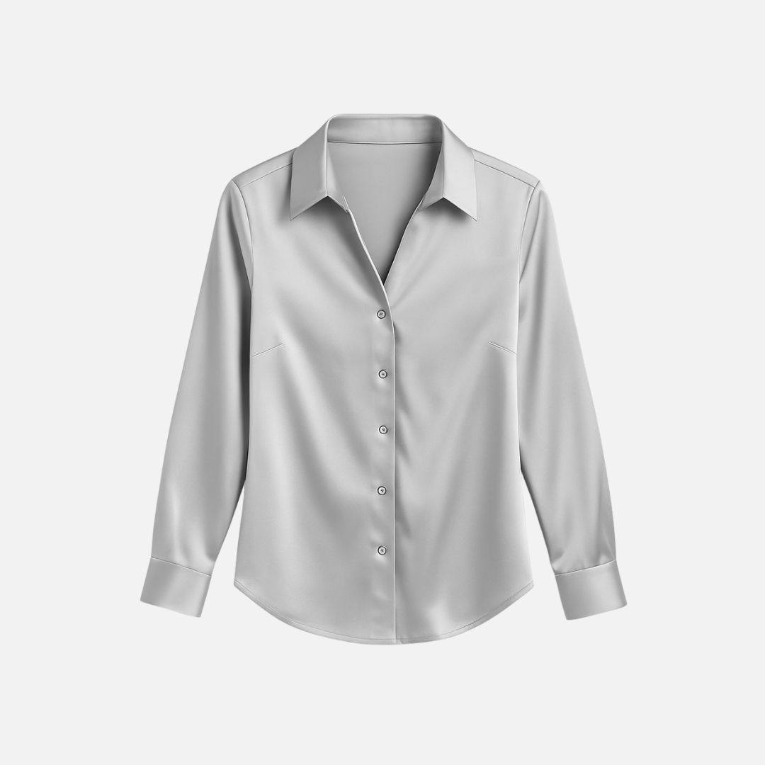 Bellanoa | Women’s Satin Blouse in Classic Long Sleeve Style