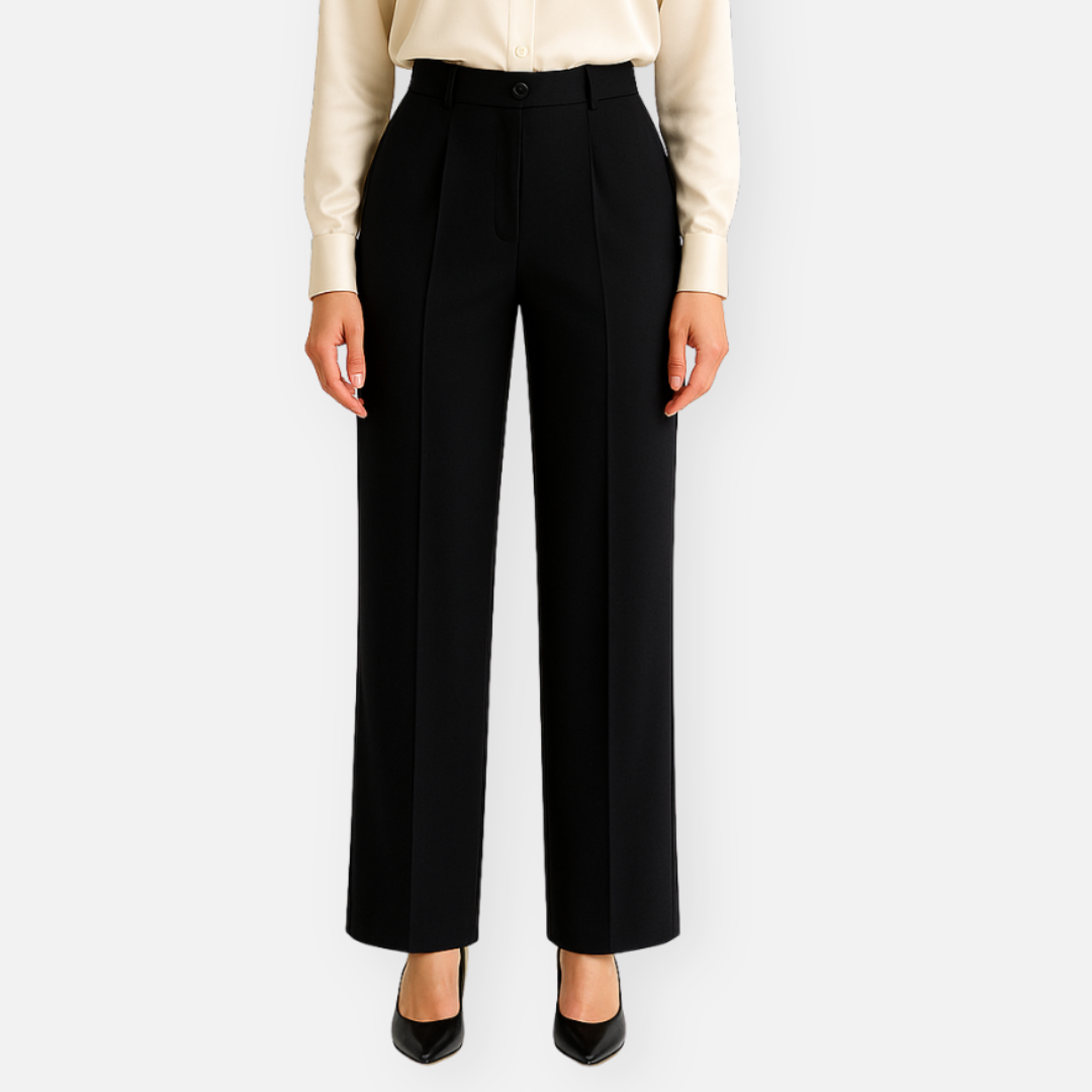 Bellanoa | Women’s Solid Straight-Leg Trousers