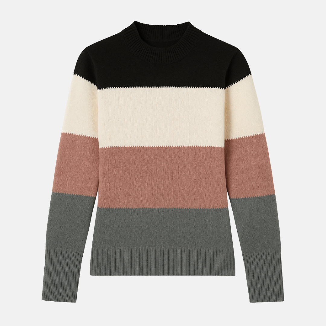 Bellanoa | Women’s Cozy Colour Block Knit Sweater
