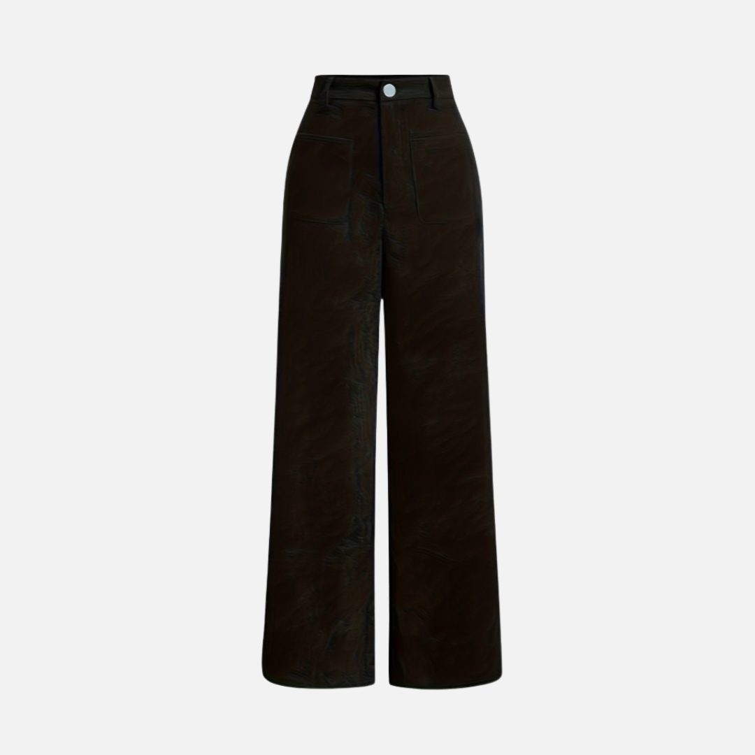 Bellanoa | Women’s High-Waist Corduroy Straight-Leg Trousers