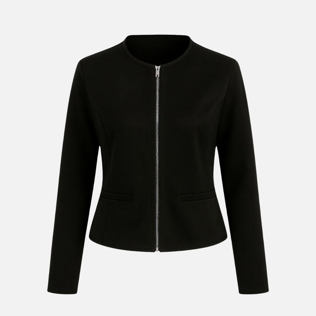 Bellanoa | Women’s Round Neck Zip-Up Jacket