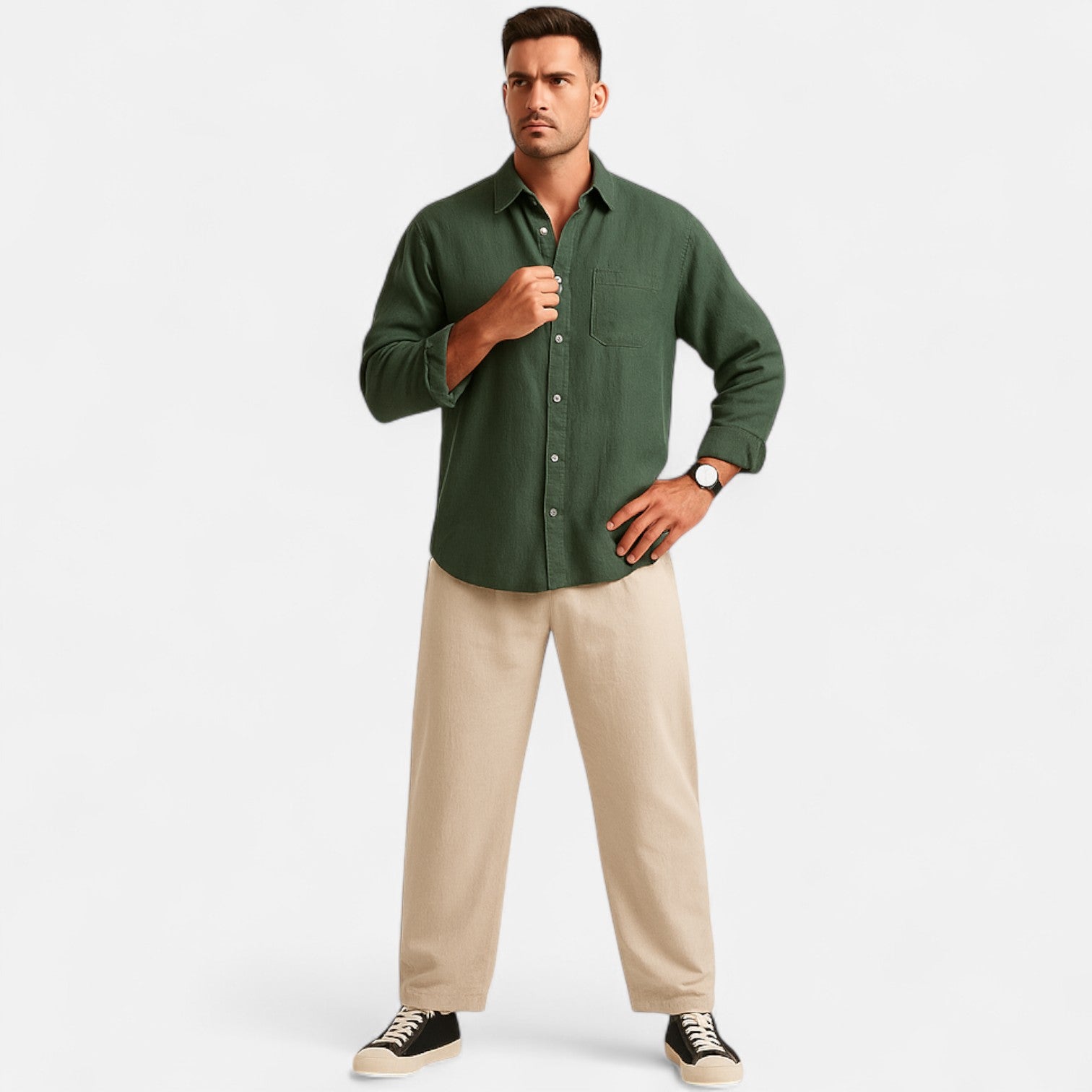 Bellanoa | Men’s Relaxed Linen Beach Trousers