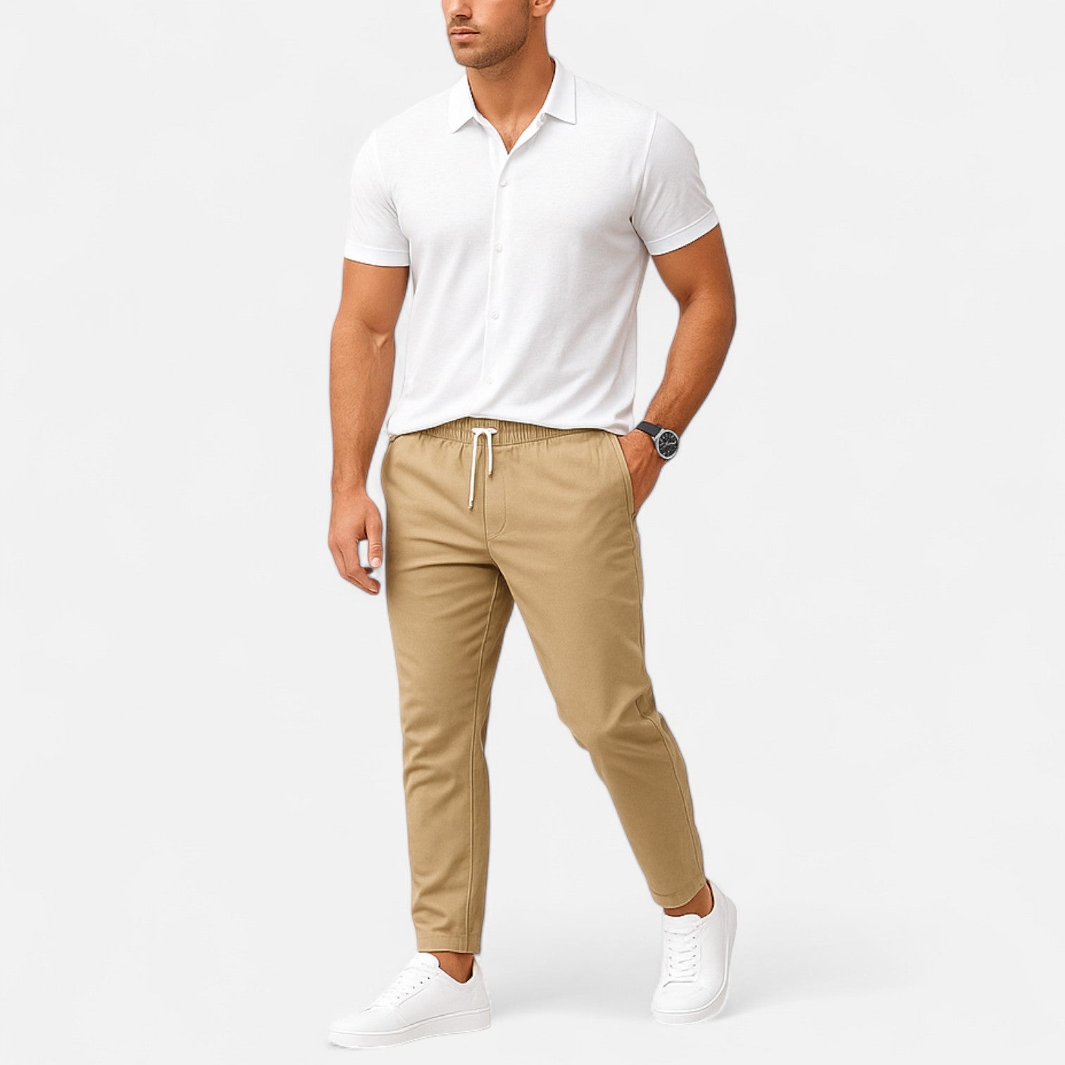 Bellanoa | Men’s Refined Jogger Pants with Adjustable Waist
