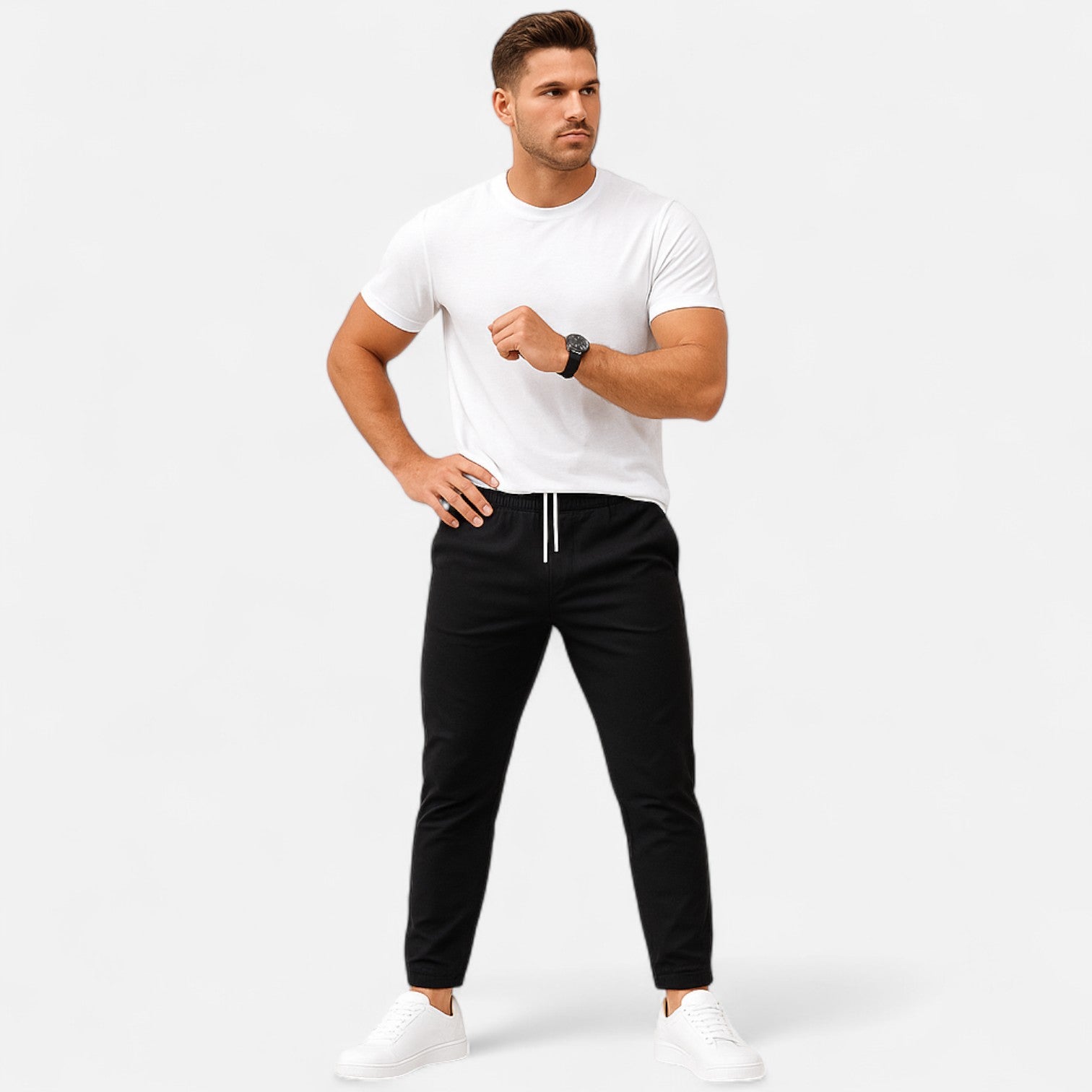 Bellanoa | Men’s Refined Jogger Pants with Adjustable Waist