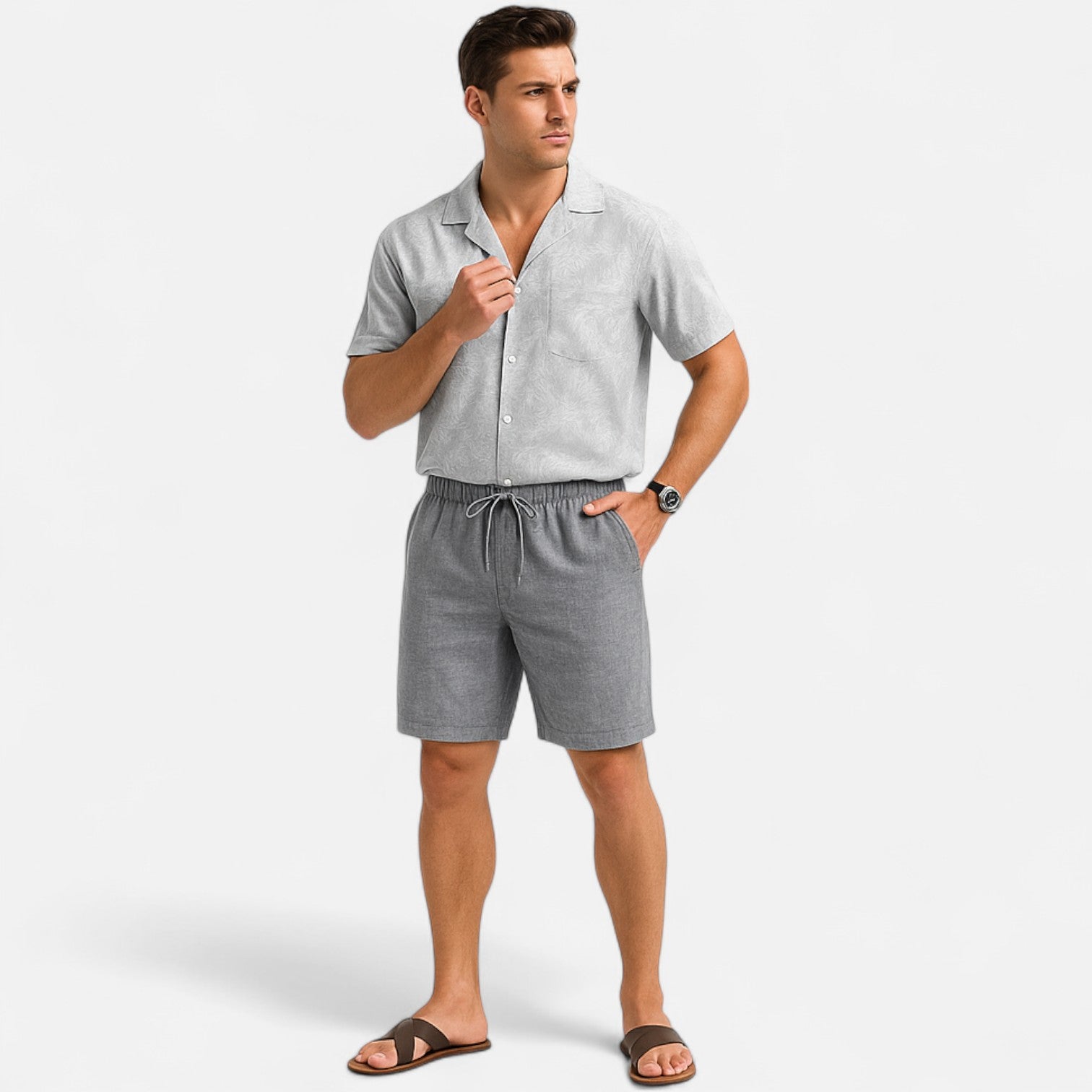 Bellanoa | Men’s Heritage Linen Shorts for Leisure Days