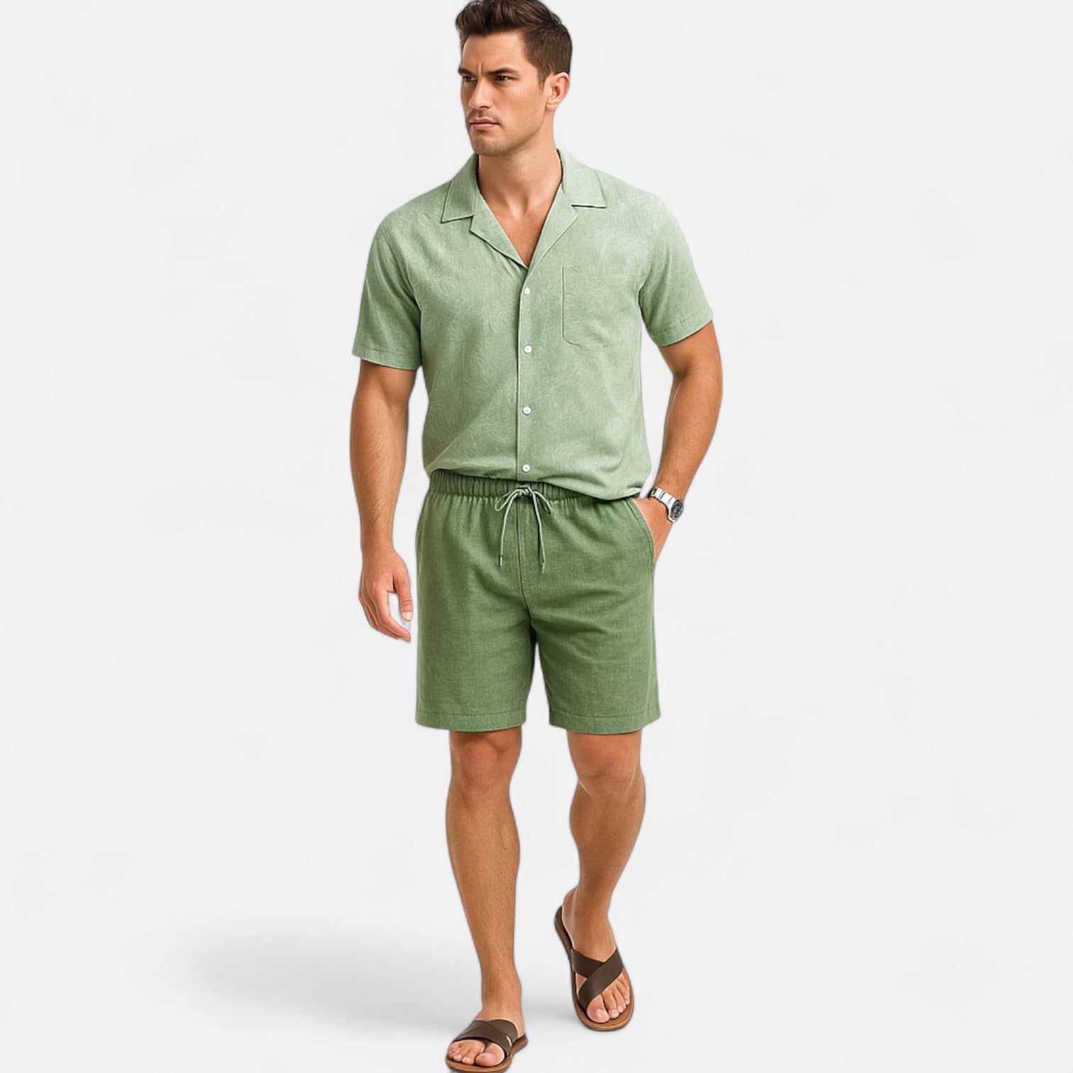 Bellanoa | Men’s Heritage Linen Shorts for Leisure Days