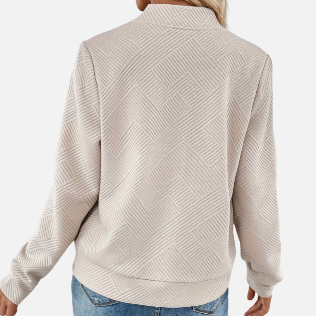 Bellanoa | Women’s Elegant Beige Zip-Up Jacket