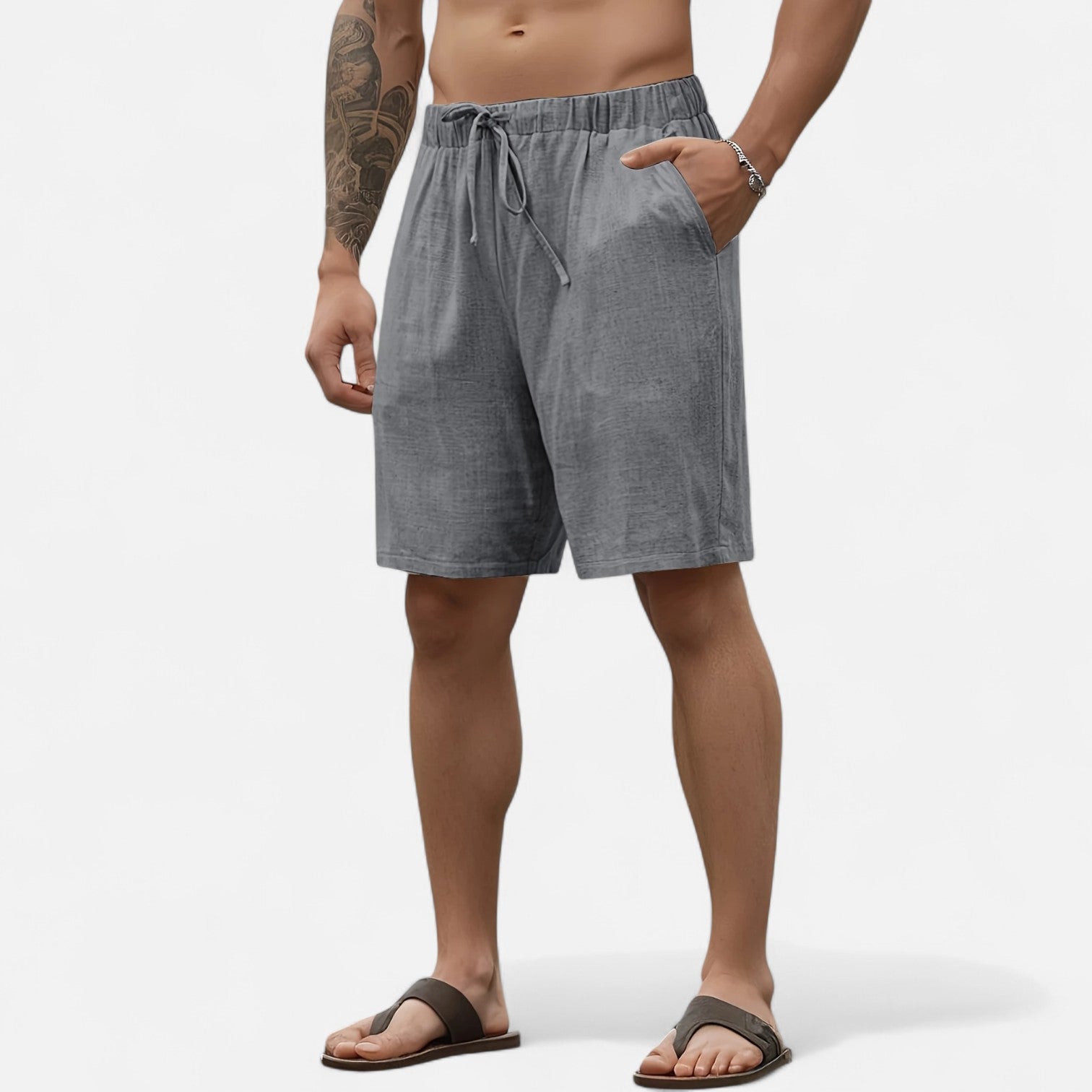 Bellanoa | Men’s Heritage Linen Shorts for Leisure Days