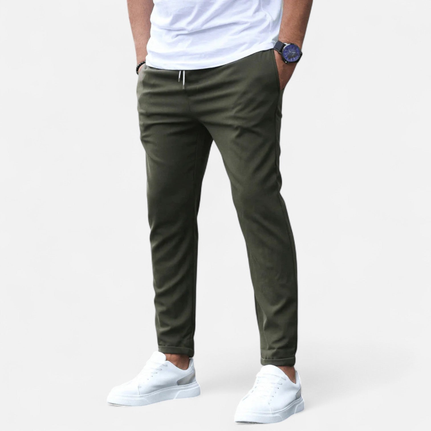 Bellanoa | Men’s Refined Jogger Pants with Adjustable Waist