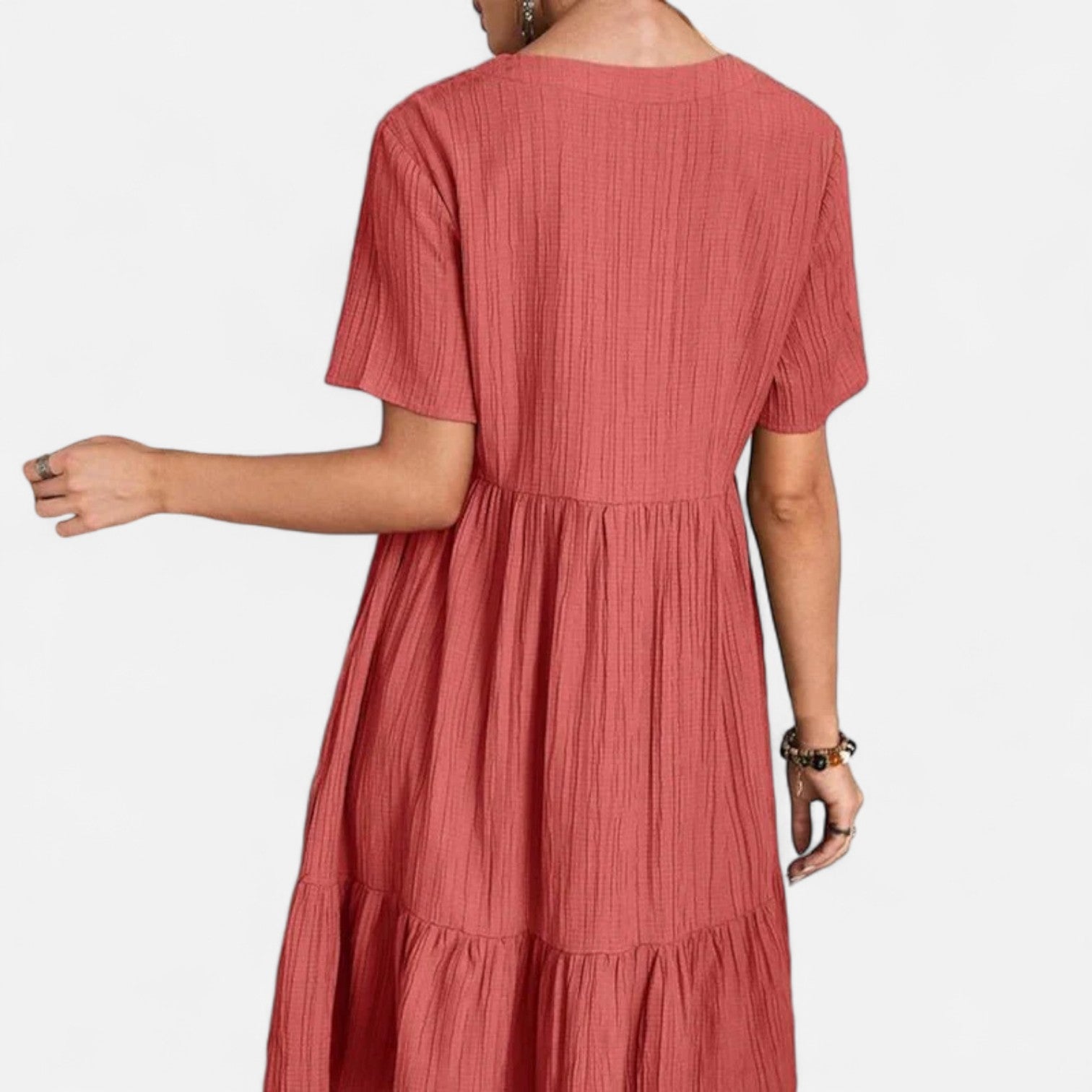 Bellanoa | Women’s V-Neck Dress in Retro A-Line Silhouette