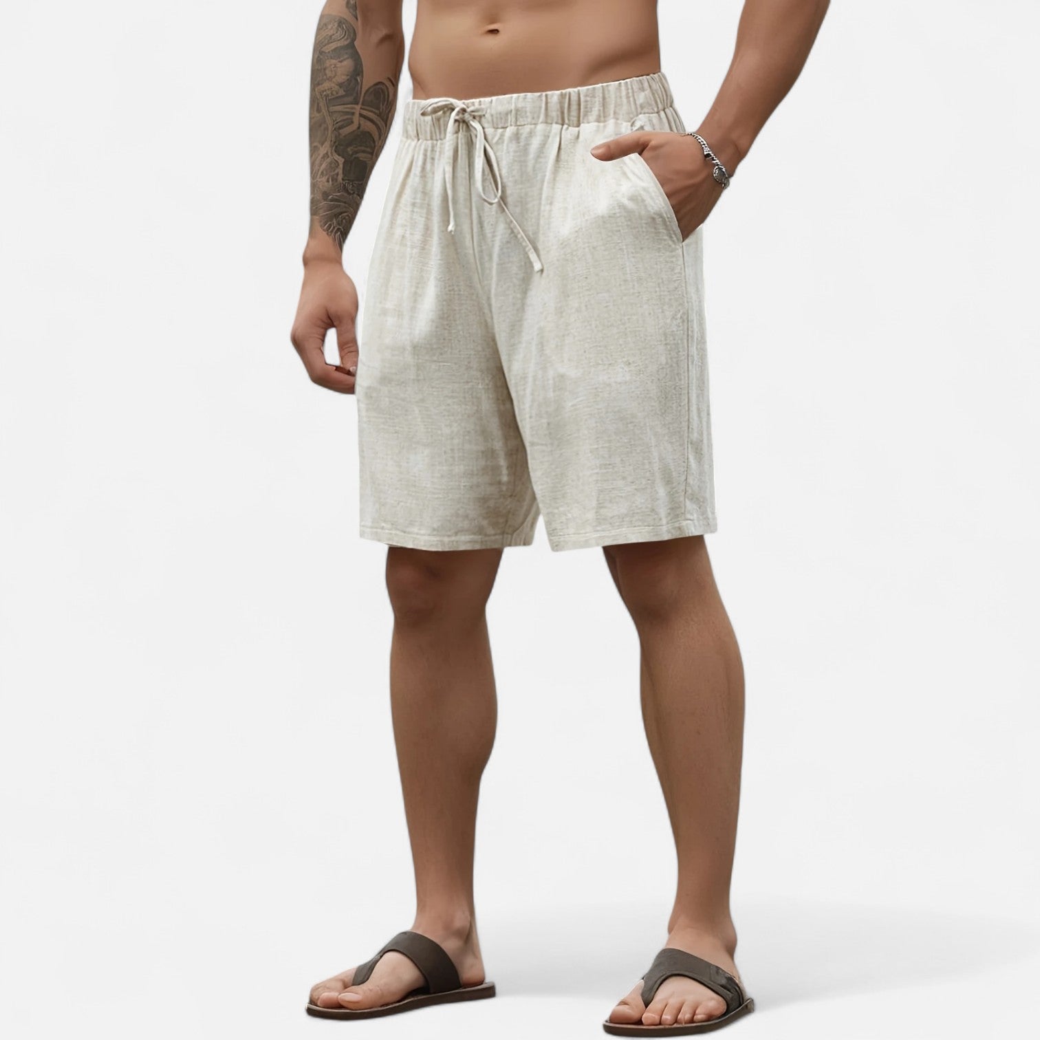 Bellanoa | Men’s Heritage Linen Shorts for Leisure Days
