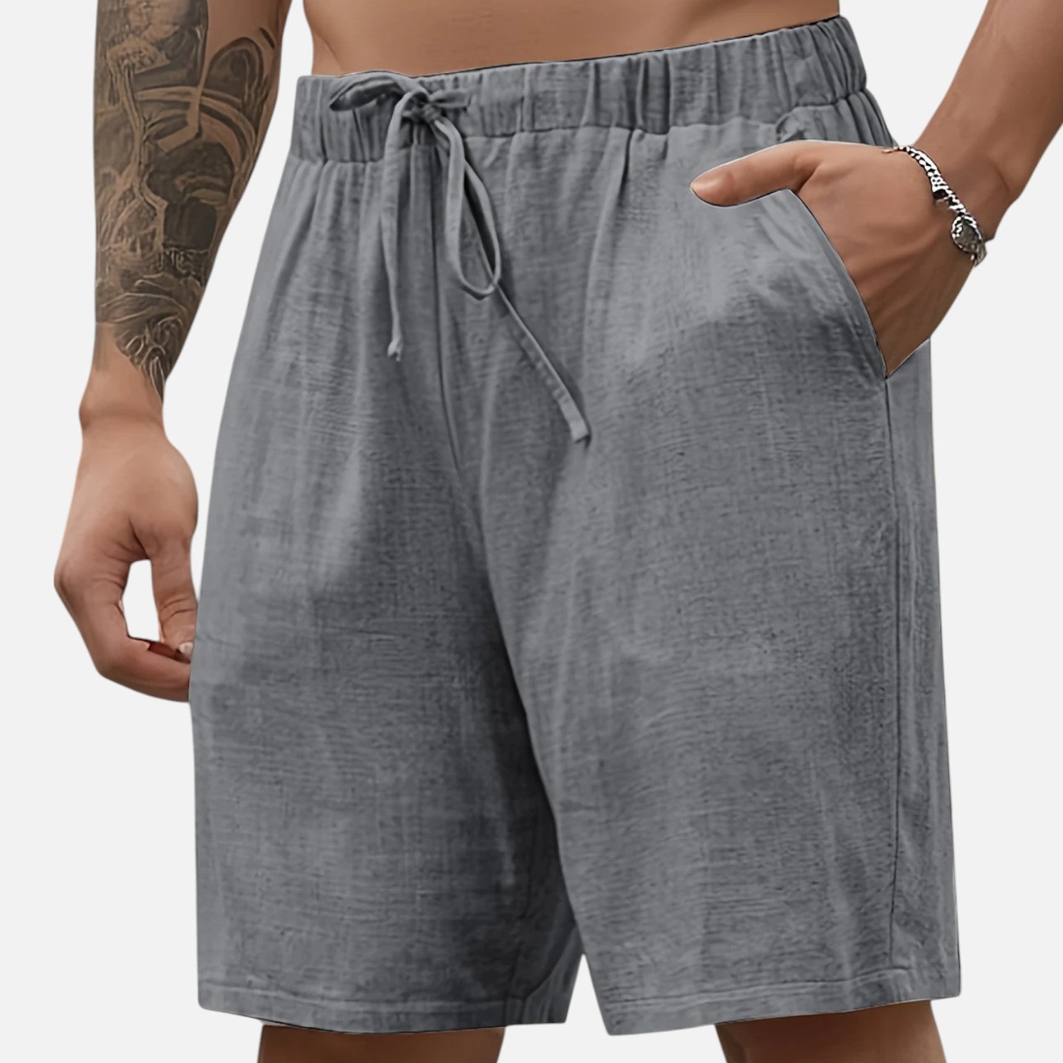 Bellanoa | Men’s Heritage Linen Shorts for Leisure Days