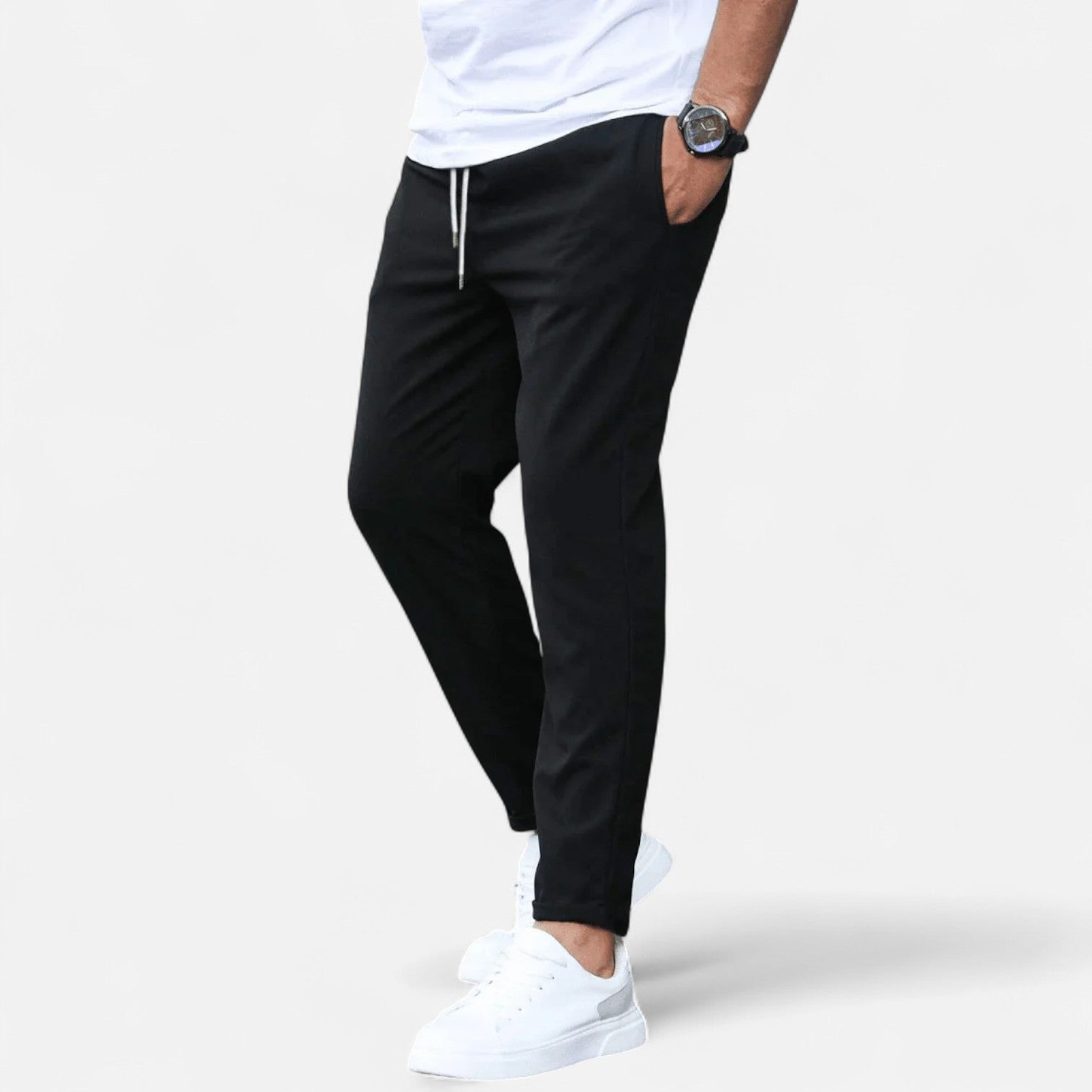 Bellanoa | Men’s Refined Jogger Pants with Adjustable Waist