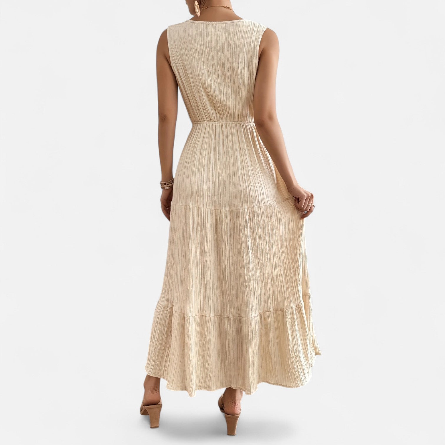 Bellanoa | Women’s Sleeveless Summer Dress in Tiered A-Line Fit