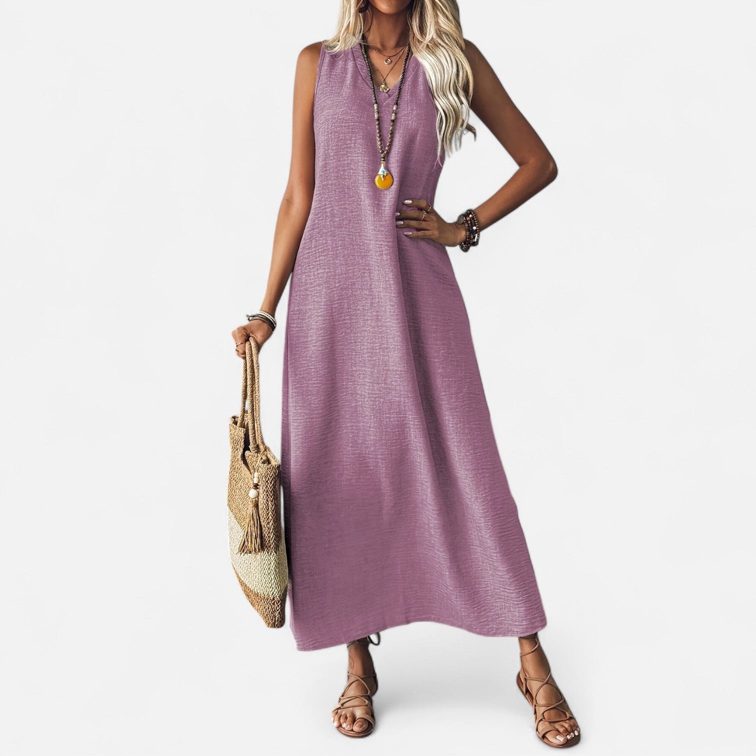Bellanoa | Women’s Vintage Maxi Dress in Flowing Summer Fit