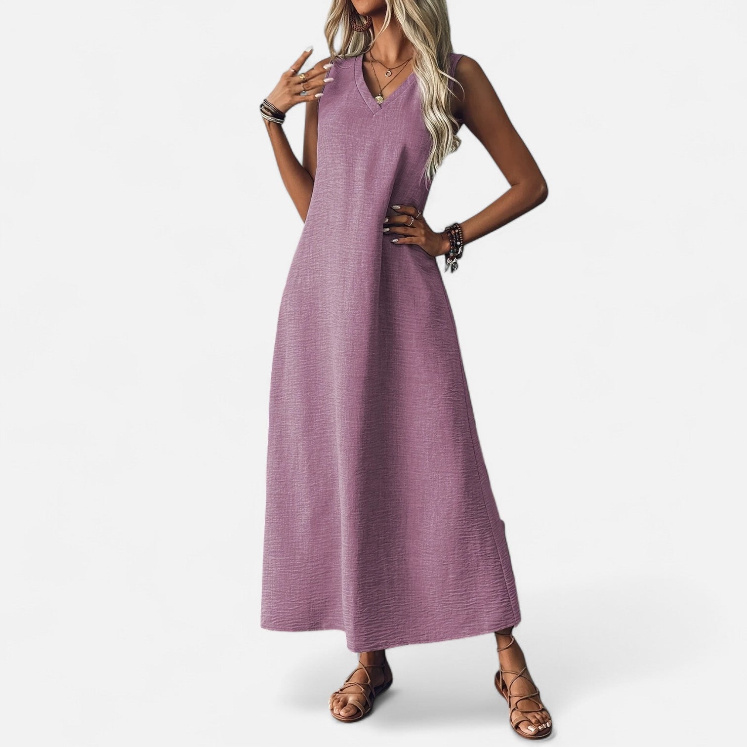 Bellanoa | Women’s Vintage Maxi Dress in Flowing Summer Fit