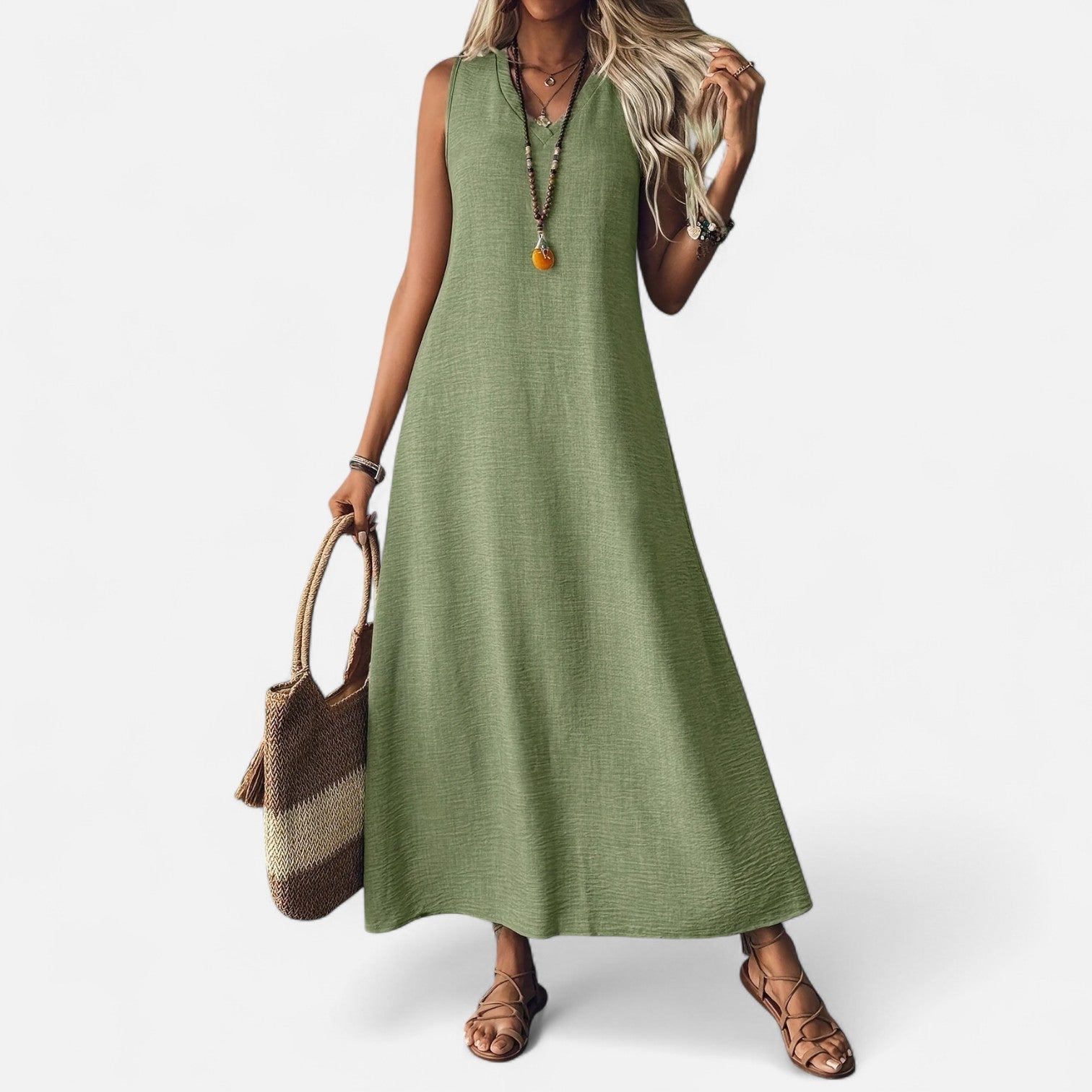 Bellanoa | Women’s Vintage Maxi Dress in Flowing Summer Fit