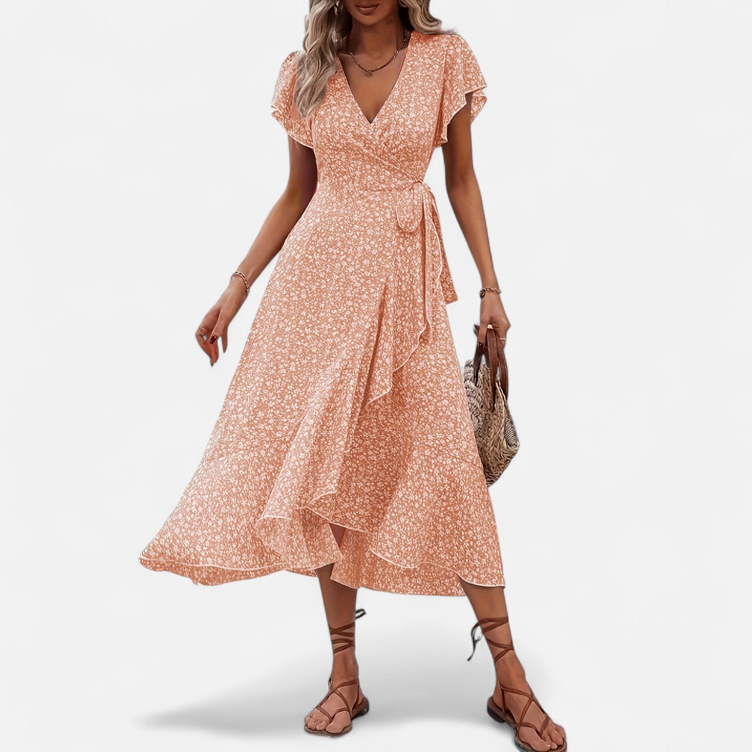 Bellanoa | Women’s Heritage Print Dress in Light Midi Silhouette