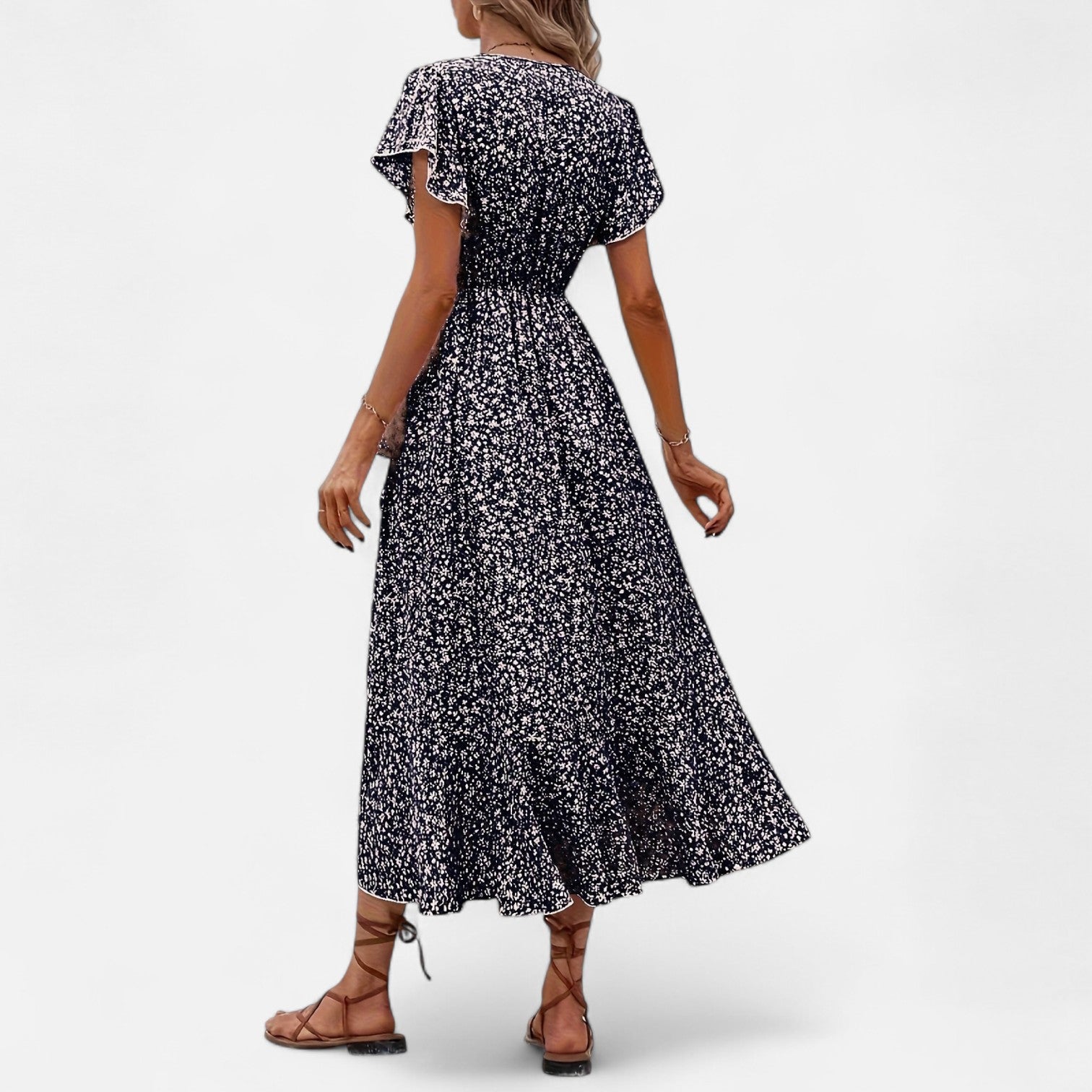 Bellanoa | Women’s Heritage Print Dress in Light Midi Silhouette