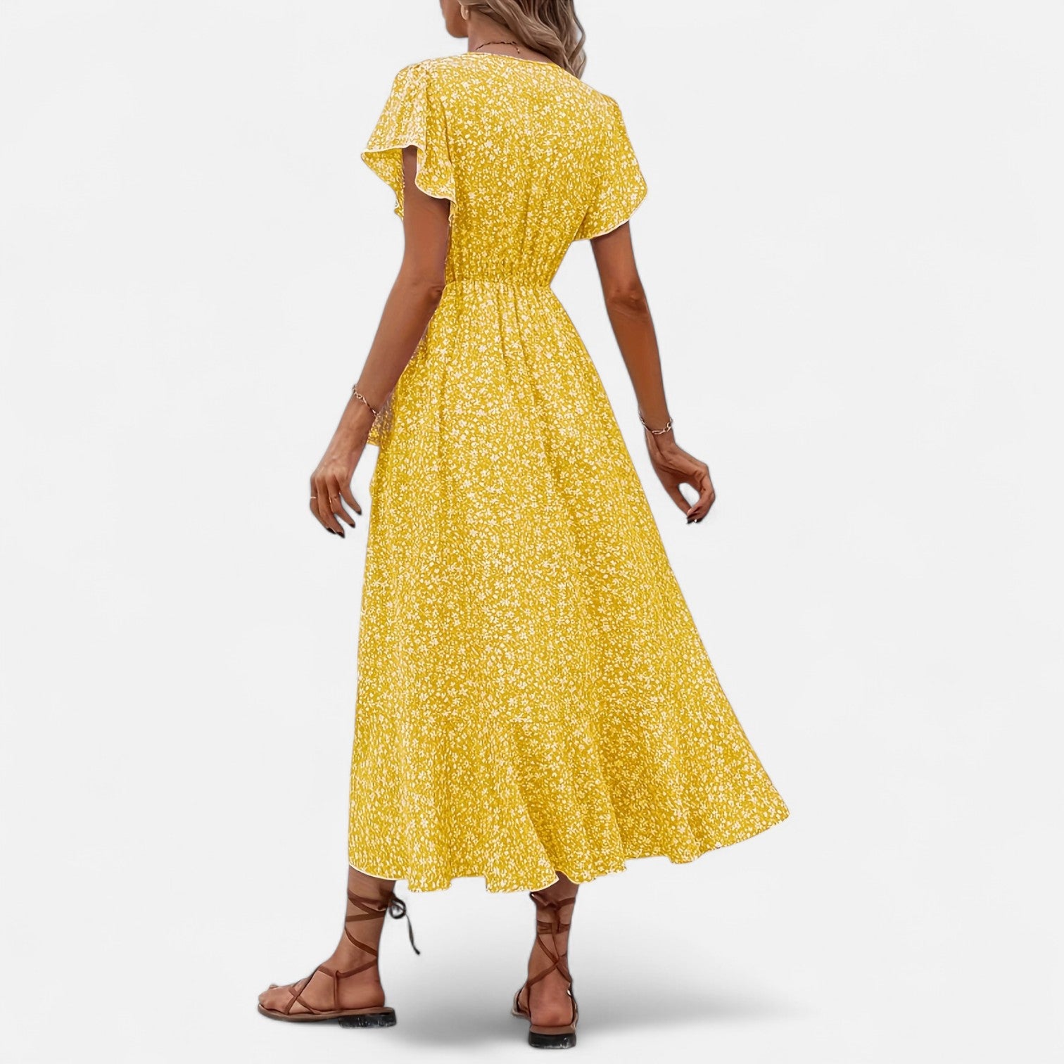 Bellanoa | Women’s Heritage Print Dress in Light Midi Silhouette