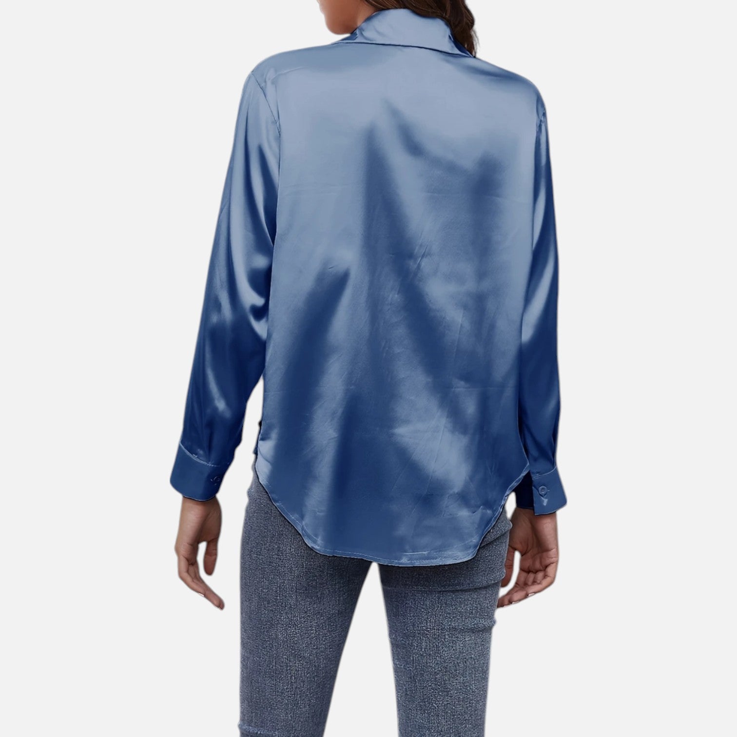 Bellanoa | Women’s Satin Blouse in Classic Long Sleeve Style