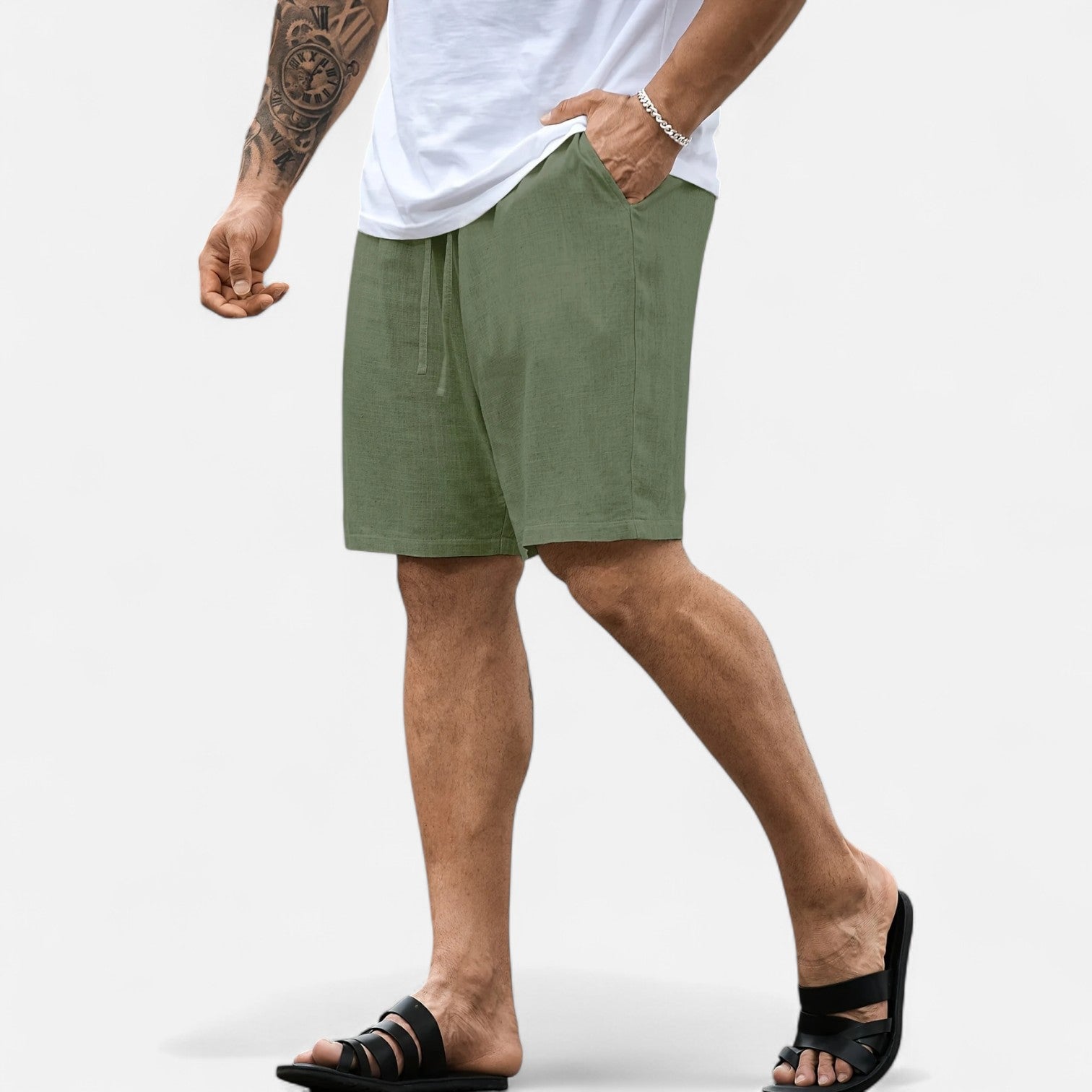 Bellanoa | Men’s Heritage Linen Shorts for Leisure Days