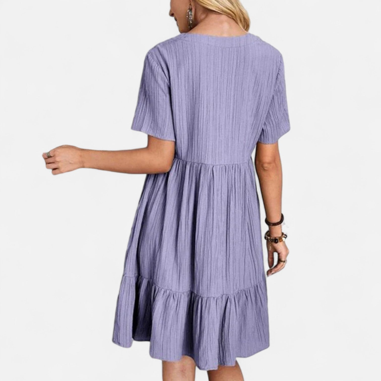 Bellanoa | Women’s V-Neck Dress in Retro A-Line Silhouette