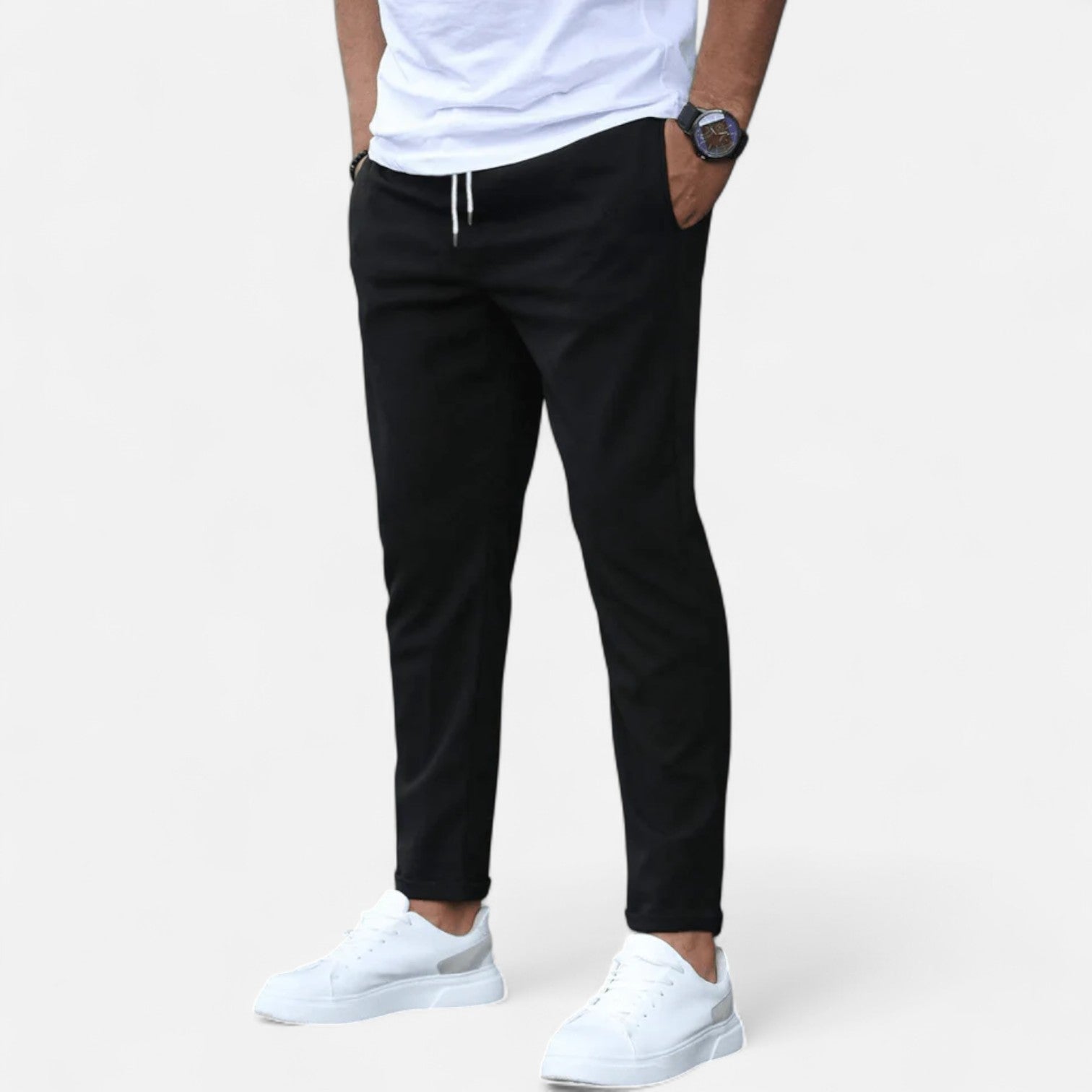 Bellanoa | Men’s Refined Jogger Pants with Adjustable Waist
