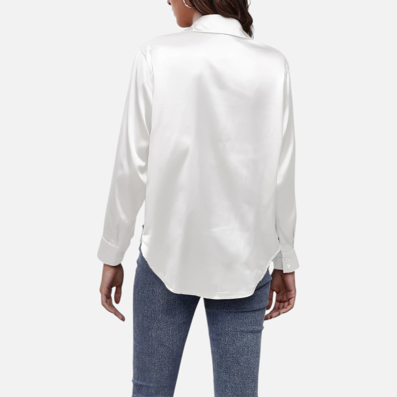 Bellanoa | Women’s Satin Blouse in Classic Long Sleeve Style