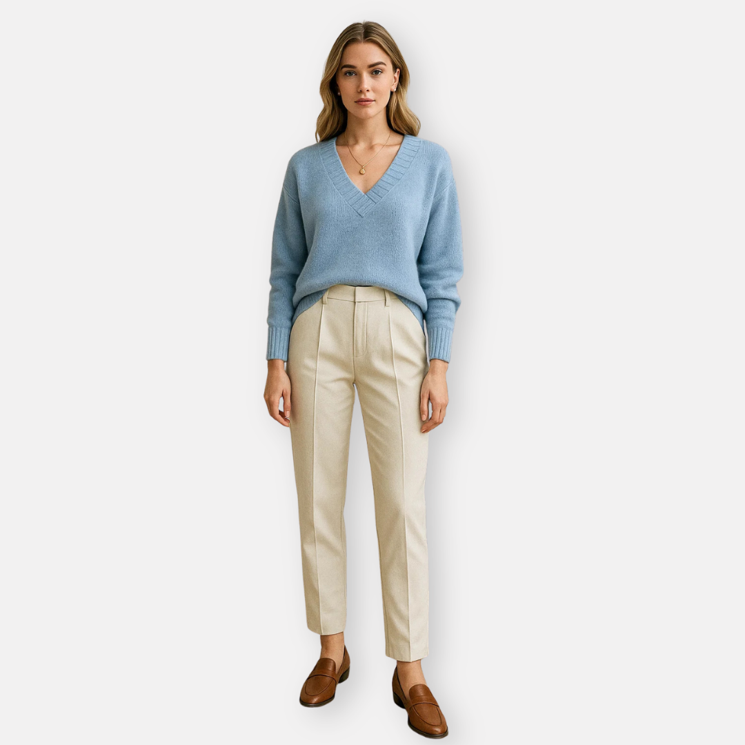 Bellanoa | Women’s Soft Knit V-Neck Sweater