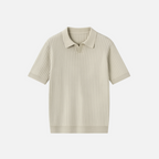 Bellanoa | Men’s Ribbed Knit Polo Shirt