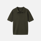 Bellanoa | Men’s Ribbed Knit Polo Shirt