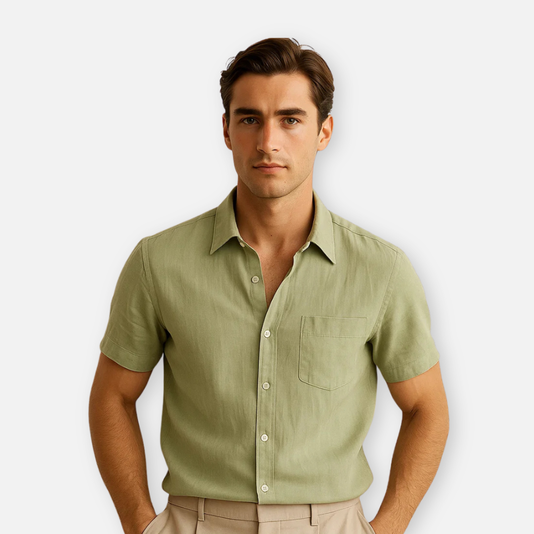 Bellanoa | Men’s Linen Short Sleeve Shirt