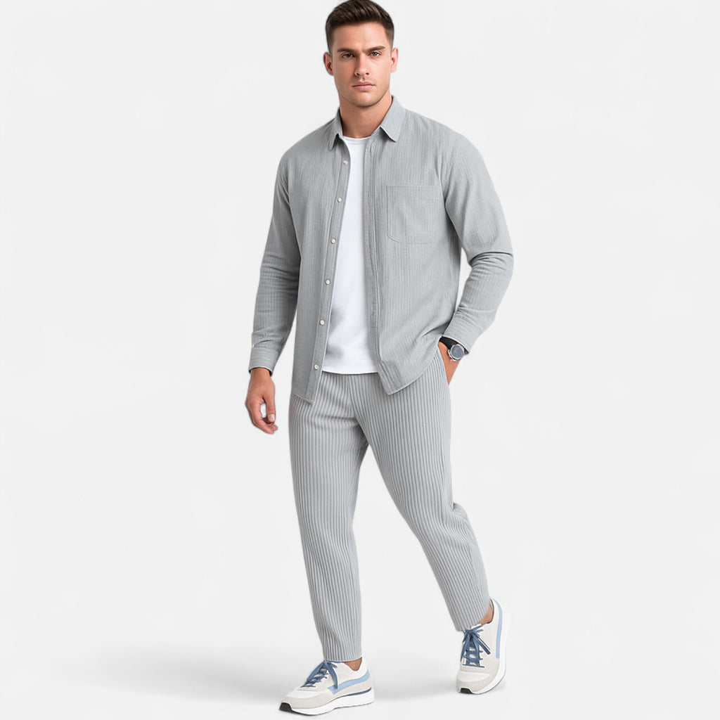 Bellanoa | Men’s Ribbed Cotton Pants in Relaxed Fit