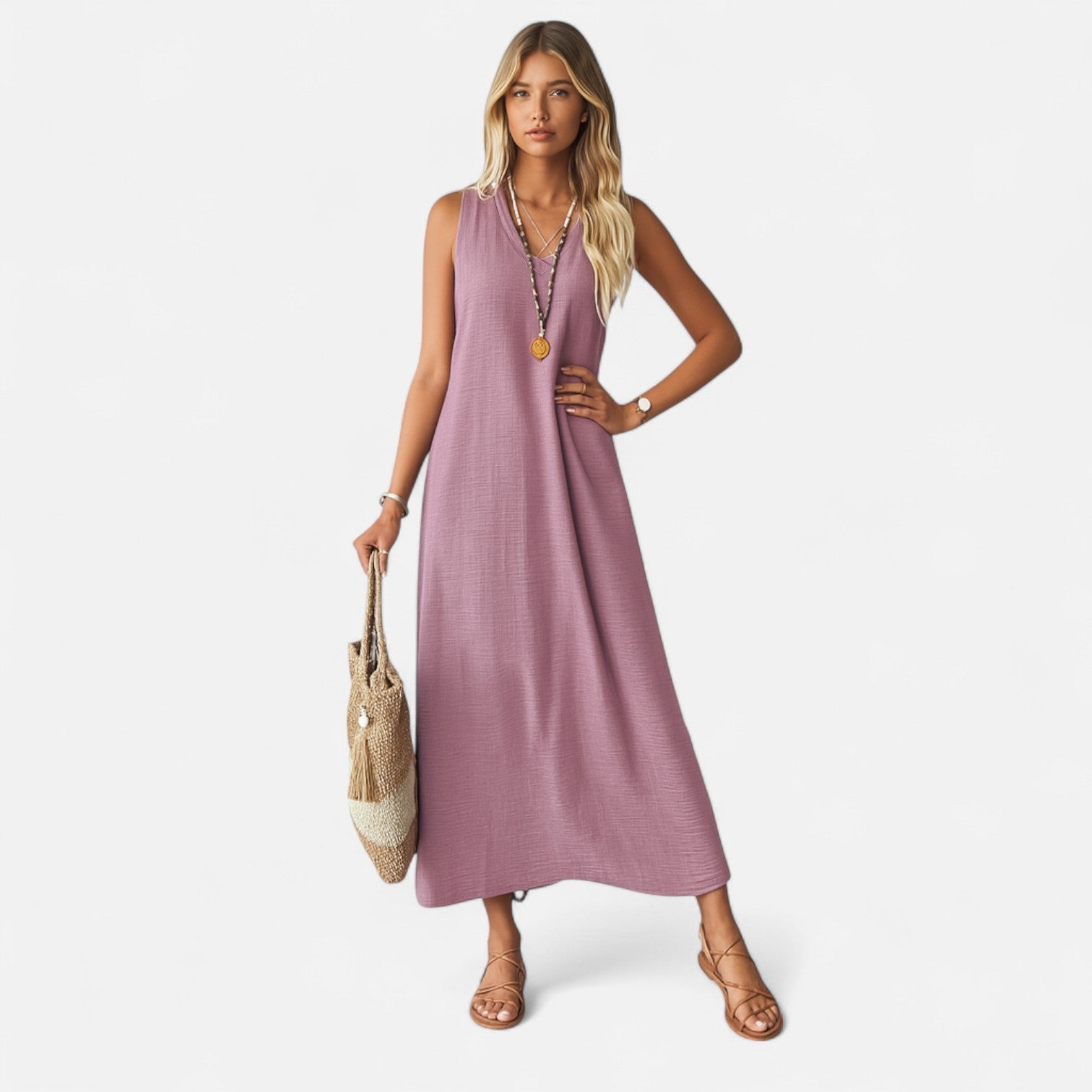 Bellanoa | Women’s Vintage Maxi Dress in Flowing Summer Fit