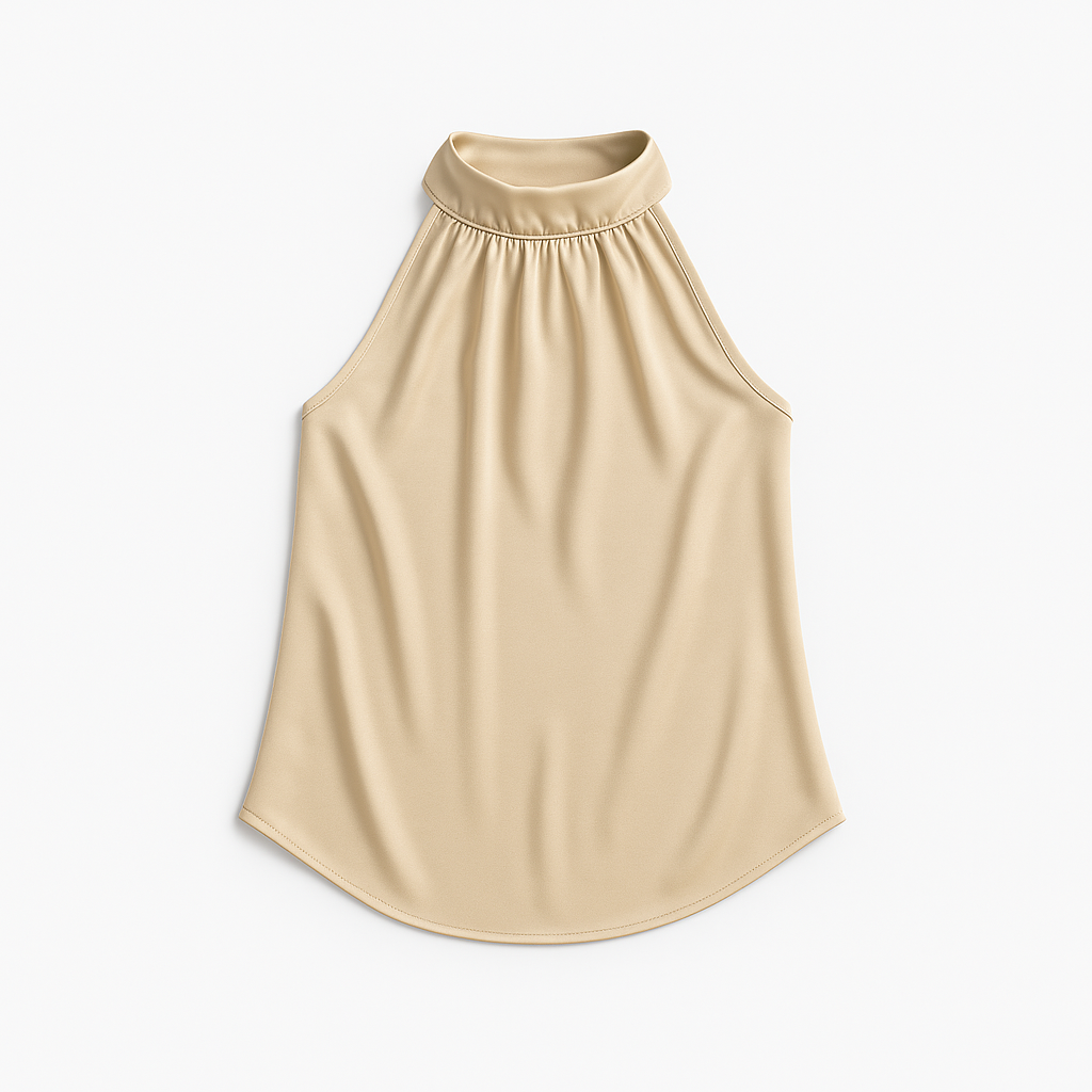 Bellanoa | Women’s Sleeveless Summer Blouse in Smooth Satin
