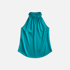 Bellanoa | Women’s Sleeveless Summer Blouse in Smooth Satin