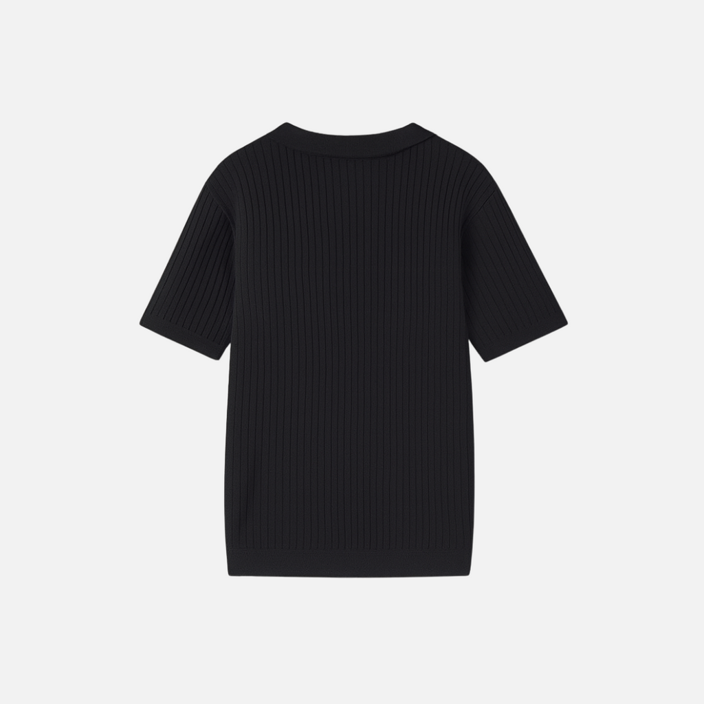 Bellanoa | Men’s Ribbed Knit Polo Shirt