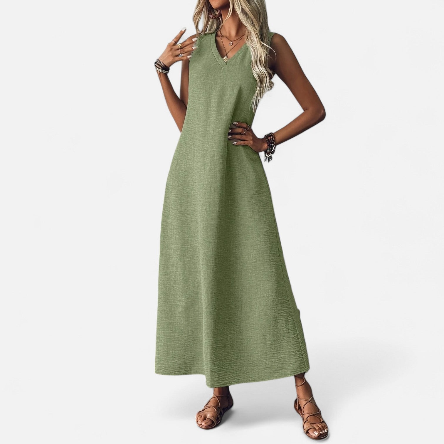 Bellanoa | Women’s Vintage Maxi Dress in Flowing Summer Fit