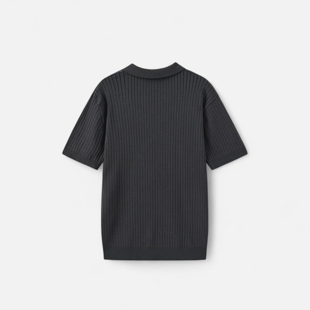 Bellanoa | Men’s Ribbed Knit Polo Shirt