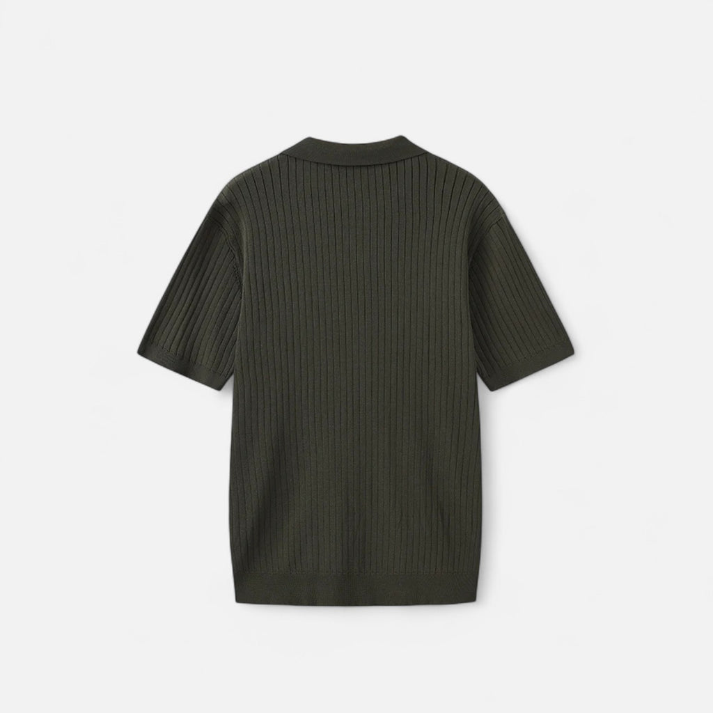 Bellanoa | Men’s Ribbed Knit Polo Shirt