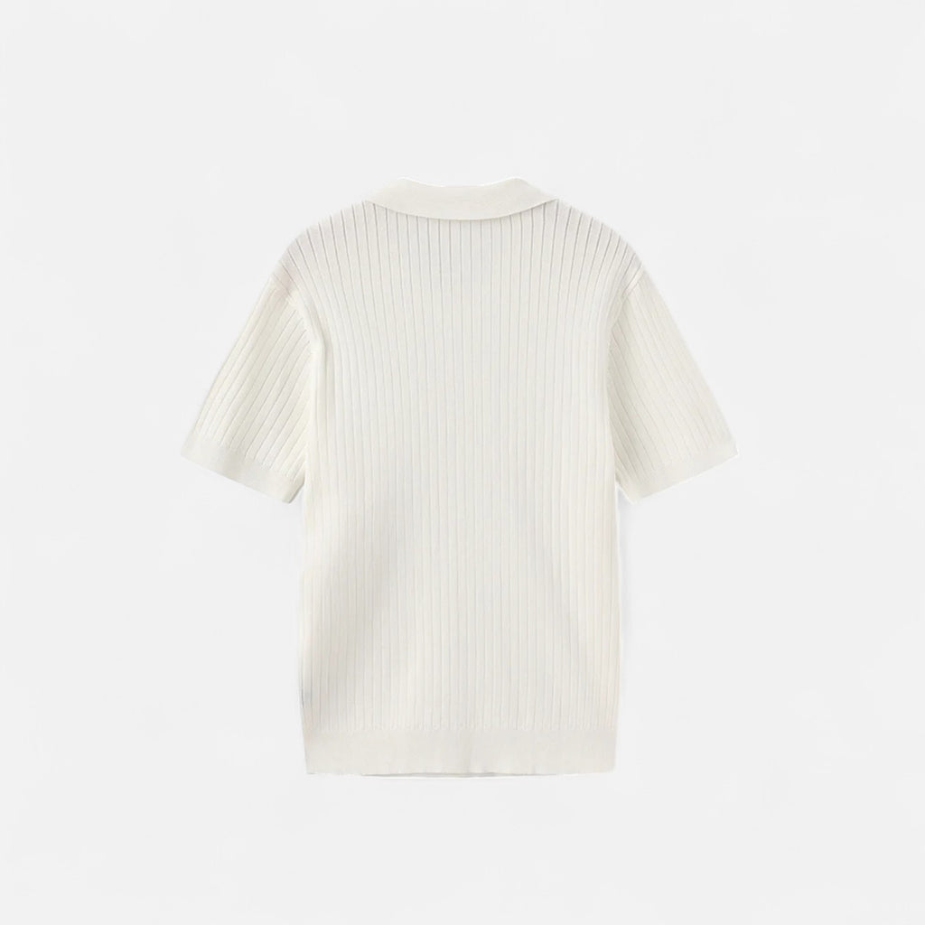 Bellanoa | Men’s Ribbed Knit Polo Shirt